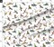 Hummingbirds All Shapes Watercolor Birds Bird Print Big Custom Printed Fabric by Spoonflower Various Fabrics by the Yard or Fat Quarter